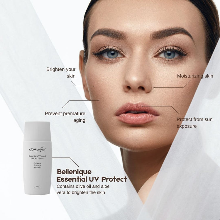 Bellenique Essential UV Protect SPF 50+ PA++++ Prevents Premature aging Brightens your skin Moisturizing Skin Protect from Sun Exposure