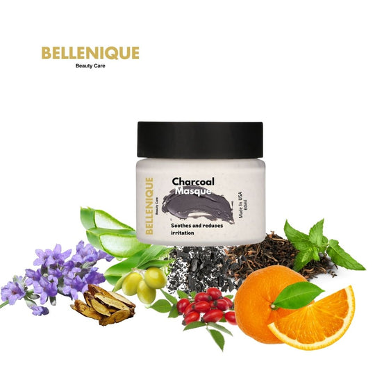 Bellenique Charcoal Masque Purifies the skin and leaves skin glowing, soft and balance 60ml Made in USA