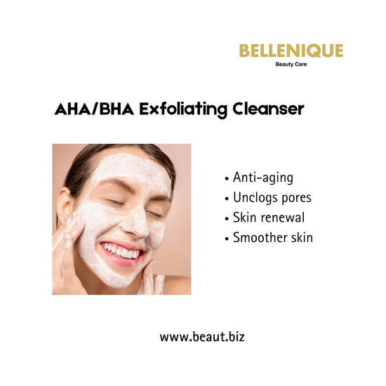 Bellenique BHA/AHA Exfoliating Cleanser accelerate the natural skin renewal process. 150ml Made in USA