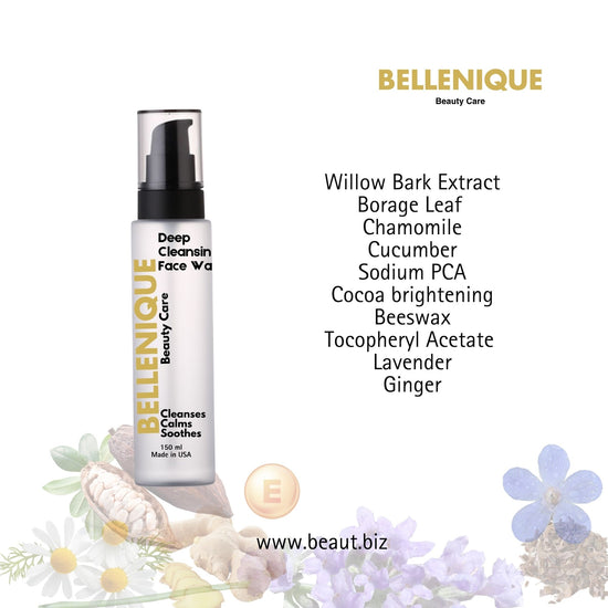 Bellenique Deep Cleansing Gentle Facial Wash 150ml Made in USA