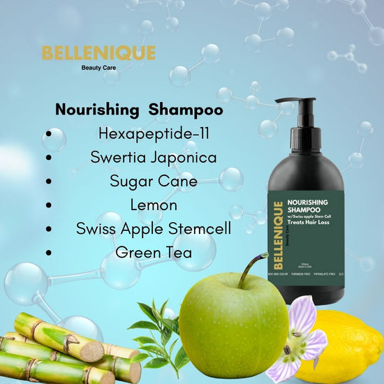 Bellenique Nourishing Shampoo with Swiss Apple Stem Cell Promotes Healthy Hair Grow 250ml Made in USA