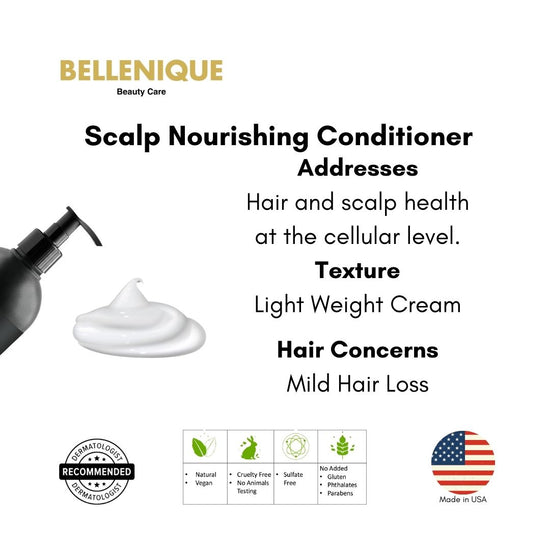 2024 Bellenique Scalp Nourishing Conditioner w/Swiss Apple Stem Cell  Promotes healthier, thicker, stronger and younger hair and scalp! 250ml Made in USA