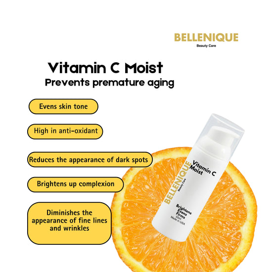 2024 Bellenique Vitamin C Moist brightens and energizes your complexion without drying the skin. 50ml Made in USA