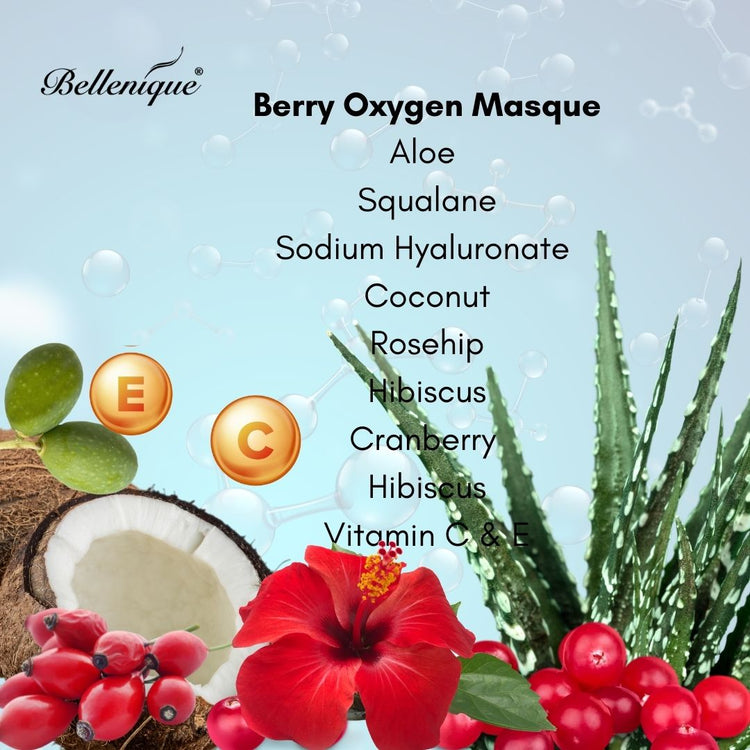 Bellenqiue Berry Oxygen Masque 60ml Made in USA - BEAUT.