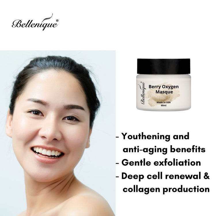 Bellenqiue Berry Oxygen Masque 60ml Made in USA - BEAUT.