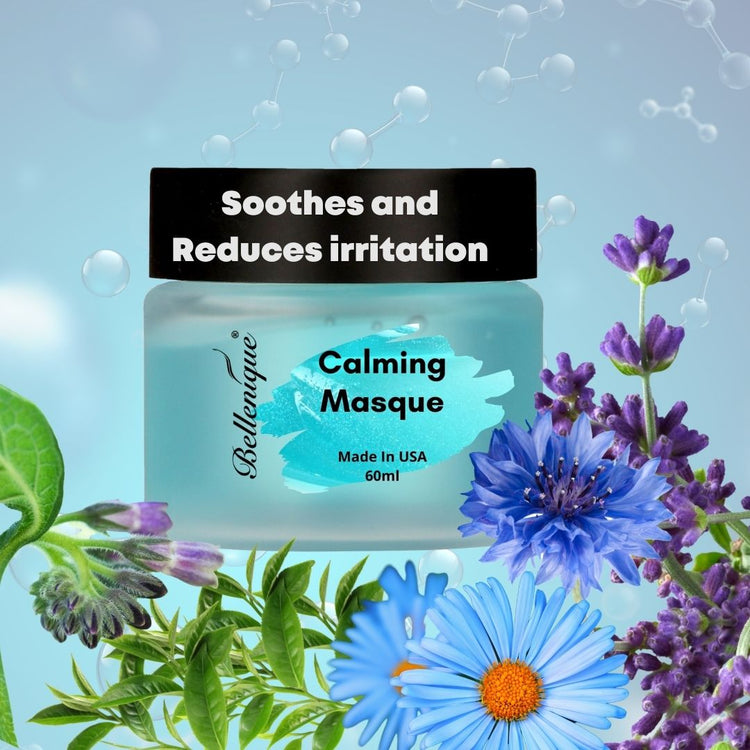 Bellenique Calming Masque soothe and reduce irritation due to sunburn, chemical peels or laser treatment 6 0ml Made in USA - BEAUT.