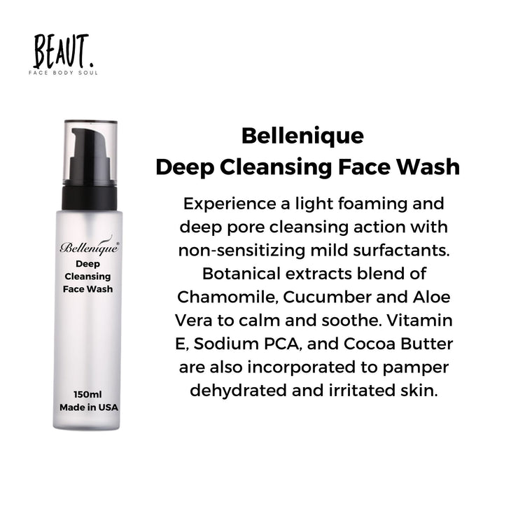 Bellenique Deep Cleansing Gentle Facial Wash 150ml Made in USA - BEAUT.