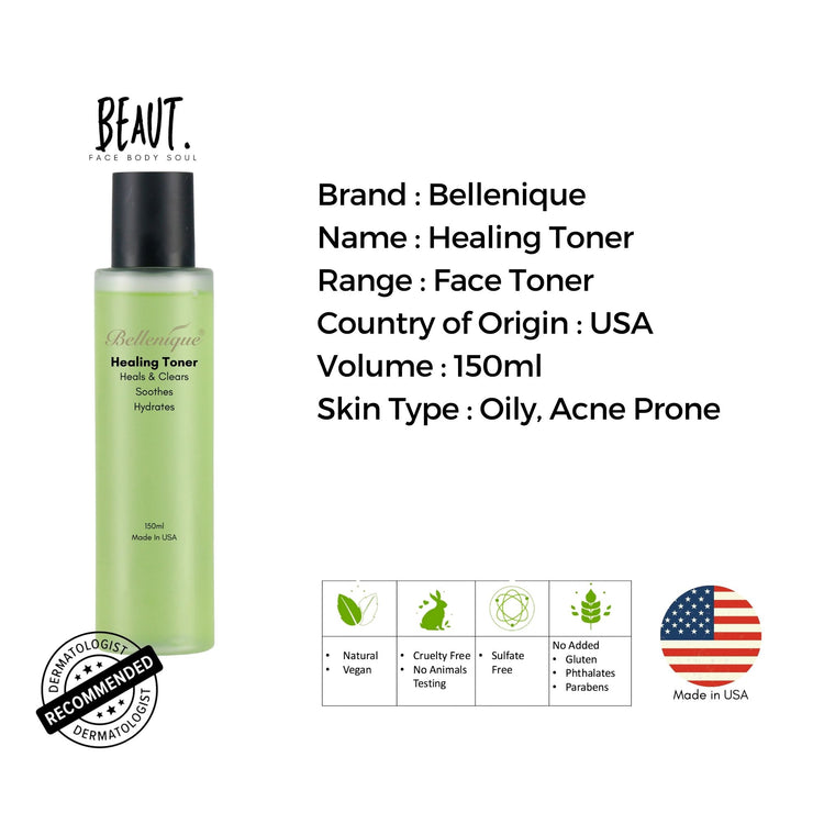 Bellenique Healing Toner Free of Alcohol 150ml Made in USA - BEAUT.