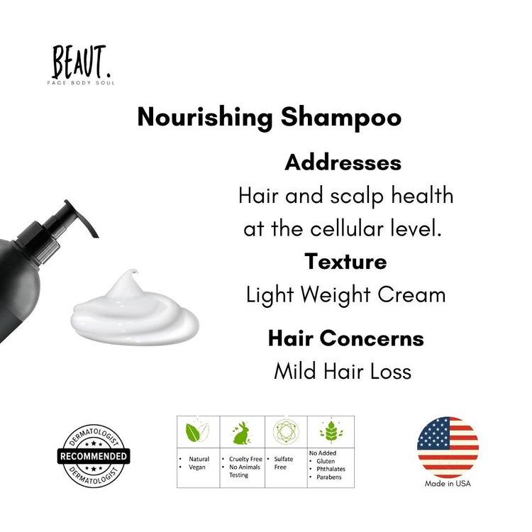 Bellenique Nourishing Shampoo with Swiss Apple Stem Cell Promotes Healthy Hair Grow 250ml Made in USA - BEAUT.