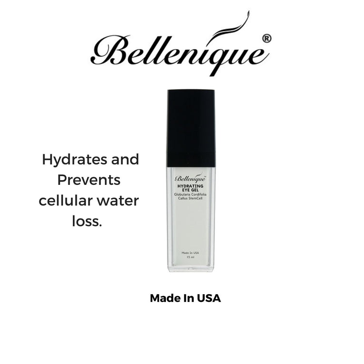 Bellenique Hydrating Eye Gel w/Globularia Cordifolia Callus StemCell hydrates and Prevents cellular water loss. 15ml Made in USA - BEAUT.