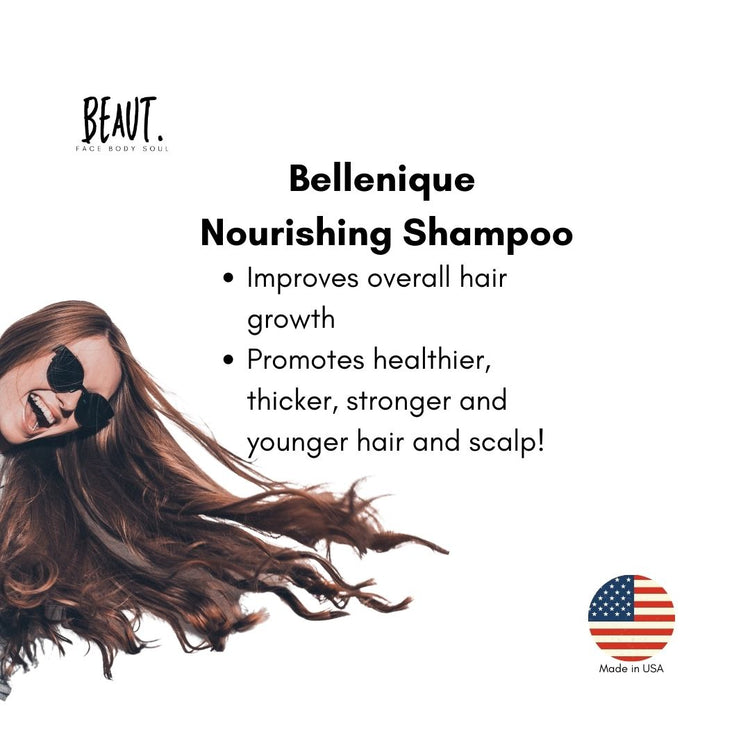 Bellenique Nourishing Shampoo with Swiss Apple Stem Cell Promotes Healthy Hair Grow 250ml Made in USA - BEAUT.