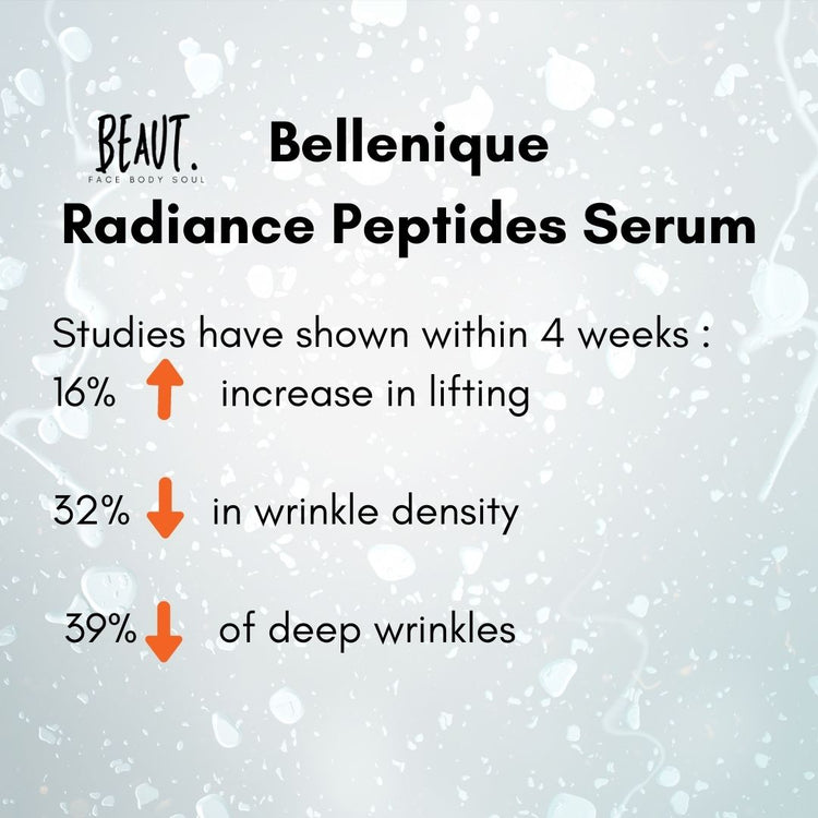 Bellenique Radiance Peptide Serum Brightens and Restores elasticity and firmness 30ml Made in USA - BEAUT.