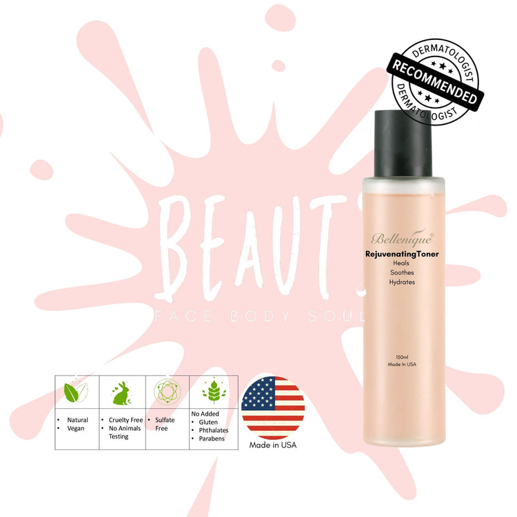 Bellenique Rejuvenating Toner Heals Soothes Hydrates 150ml Made in USA - BEAUT.