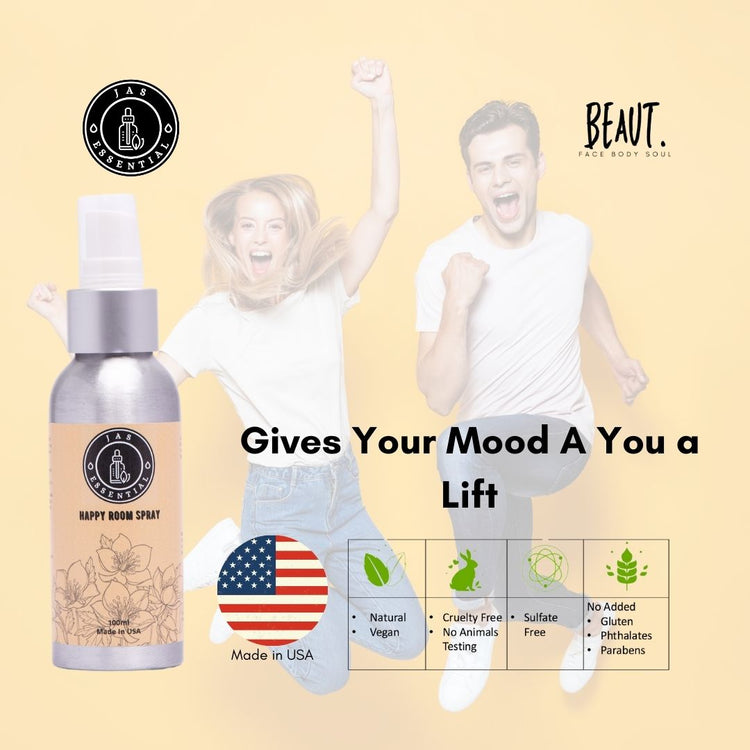 JAS ESSENTIAL Happy Room Spray 100ml Made in USA - BEAUT.