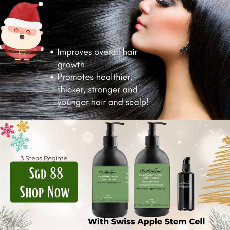 Christmas Set For Nourishing Hair Care Set w/Swiss Apple Stem cell Made in USA.