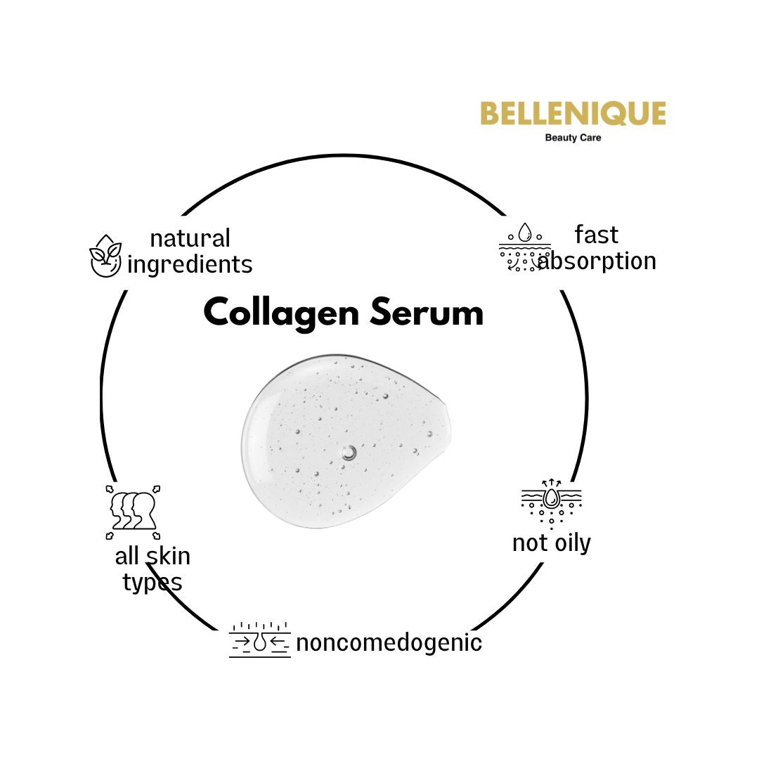Bellenique Collagen Serum Not oily fast absorption non comedogenic suits all skin type