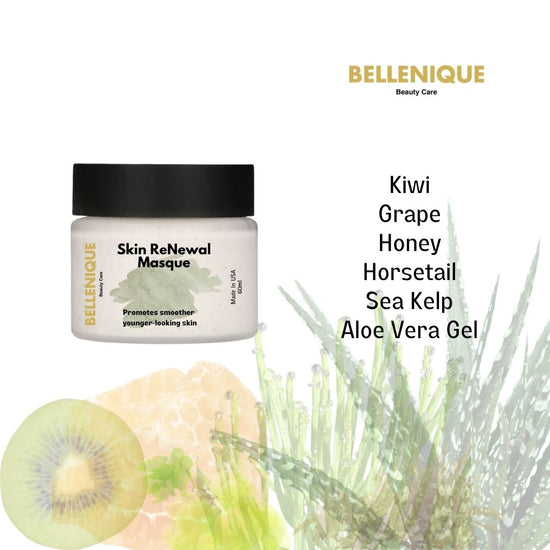 2024 Bellenique Skin ReNewal Masque addresses uneven skin tone to promote a smoother, younger-looking visage with a healthy glow.60ml Made in USA