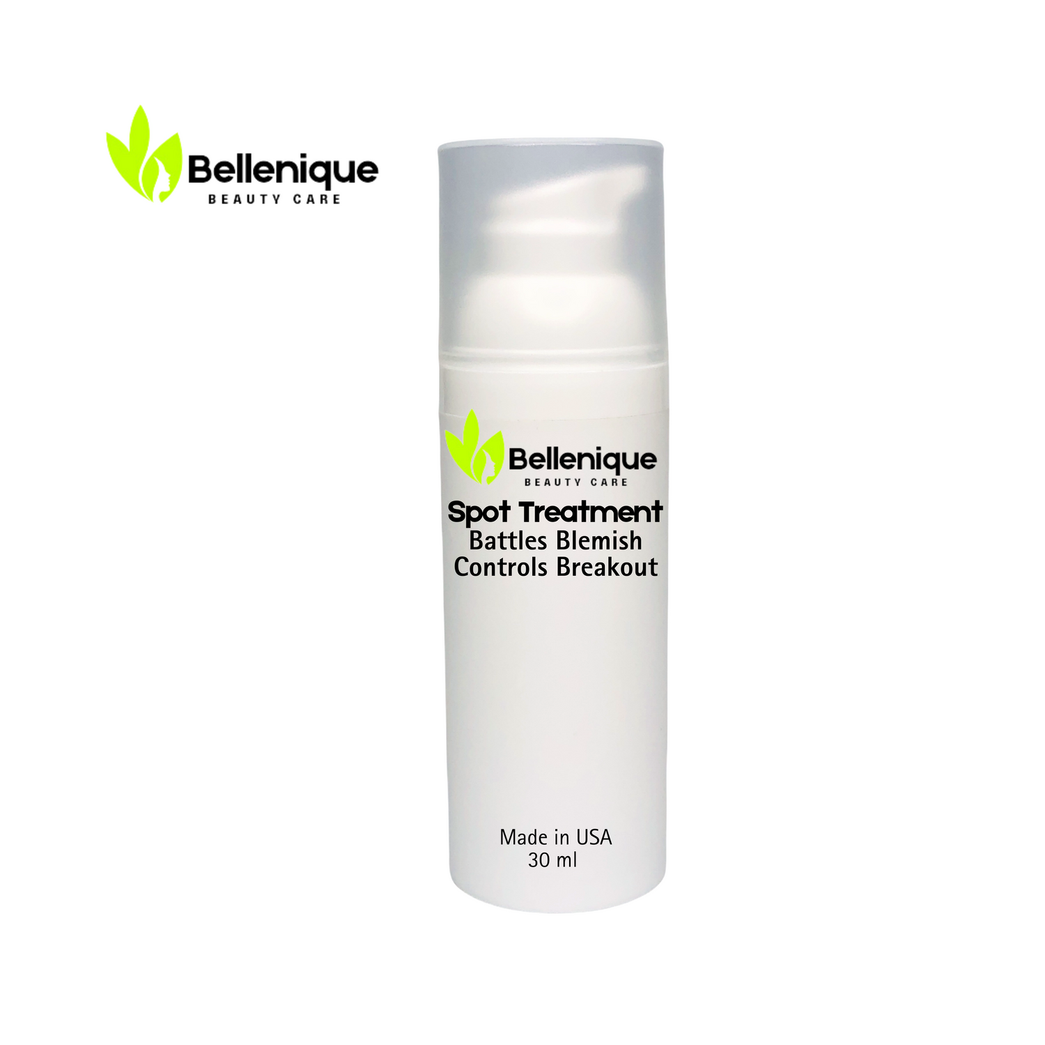 Bellenique Spot Treatment No added alcohol Light weight Non greasy and fast absorbing. Battles blemish and controls breakout.   It helps in detoxification and refines pores. It soothing and controls oil production Suis Oily Problem and Sensitive skin. 30ml Made in USA