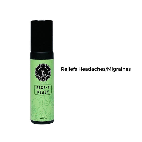 JAS ESSENTIAL Ease-y Peasy Essential Oil Roller (Helps ease symptoms of headaches and migraines Made in USA 10ml - BEAUT.