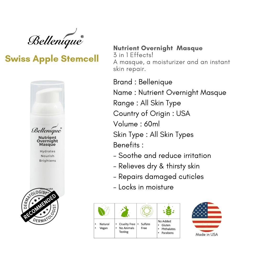 Bellenique Nutrient Overnight Masque 50ml Made in USA - BEAUT.