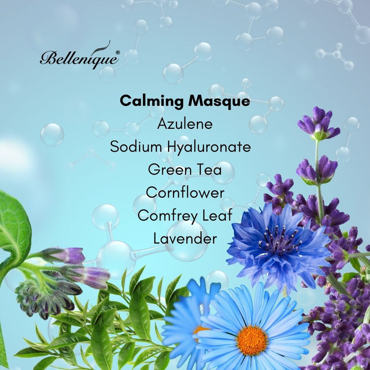 Bellenique Calming Masque soothe and reduce irritation due to sunburn, chemical peels or laser treatment 6 0ml Made in USA - BEAUT.