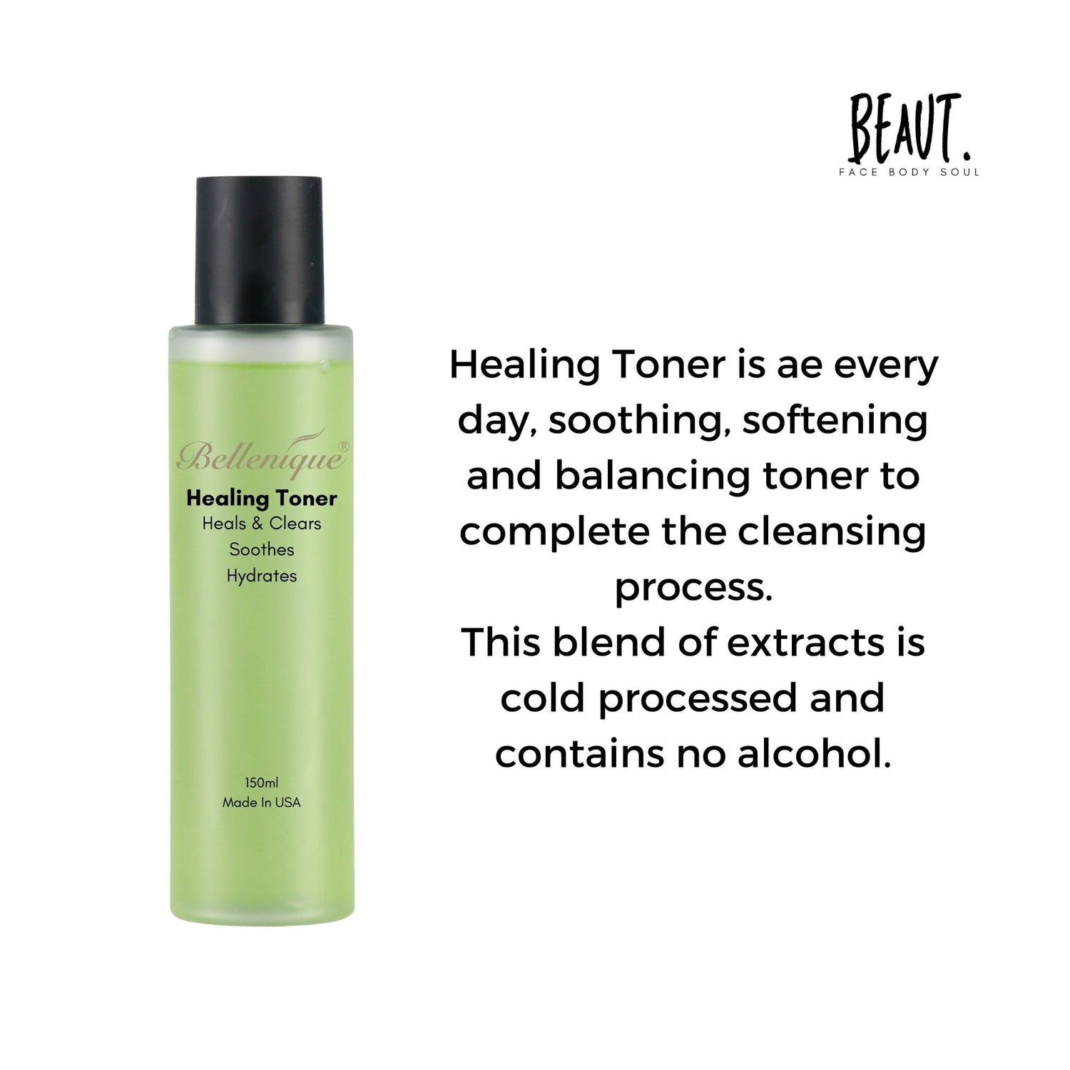 Bellenique Healing Toner Free of Alcohol 150ml Made in USA - BEAUT.