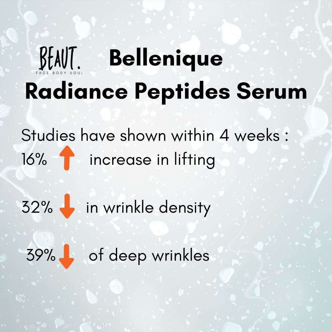 Bellenique Radiance Peptide Serum Brightens and Restores elasticity and firmness 30ml Made in USA - BEAUT.