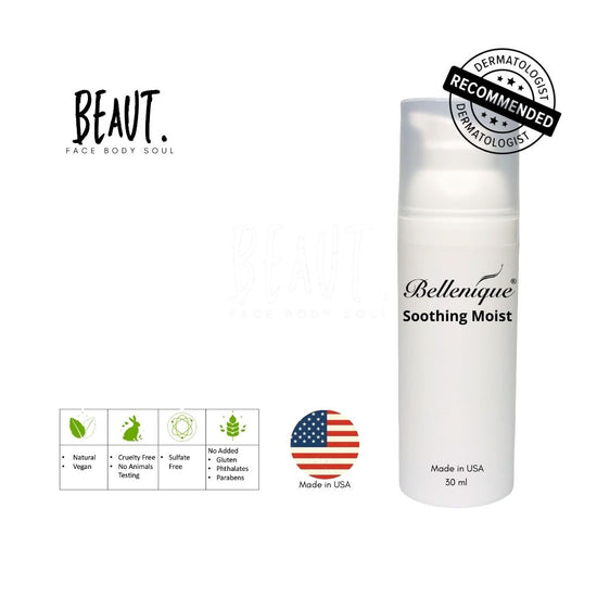 Bellenique Soothing Moist A high end treatment for sensitive skin. 30ml Made in USA - BEAUT.