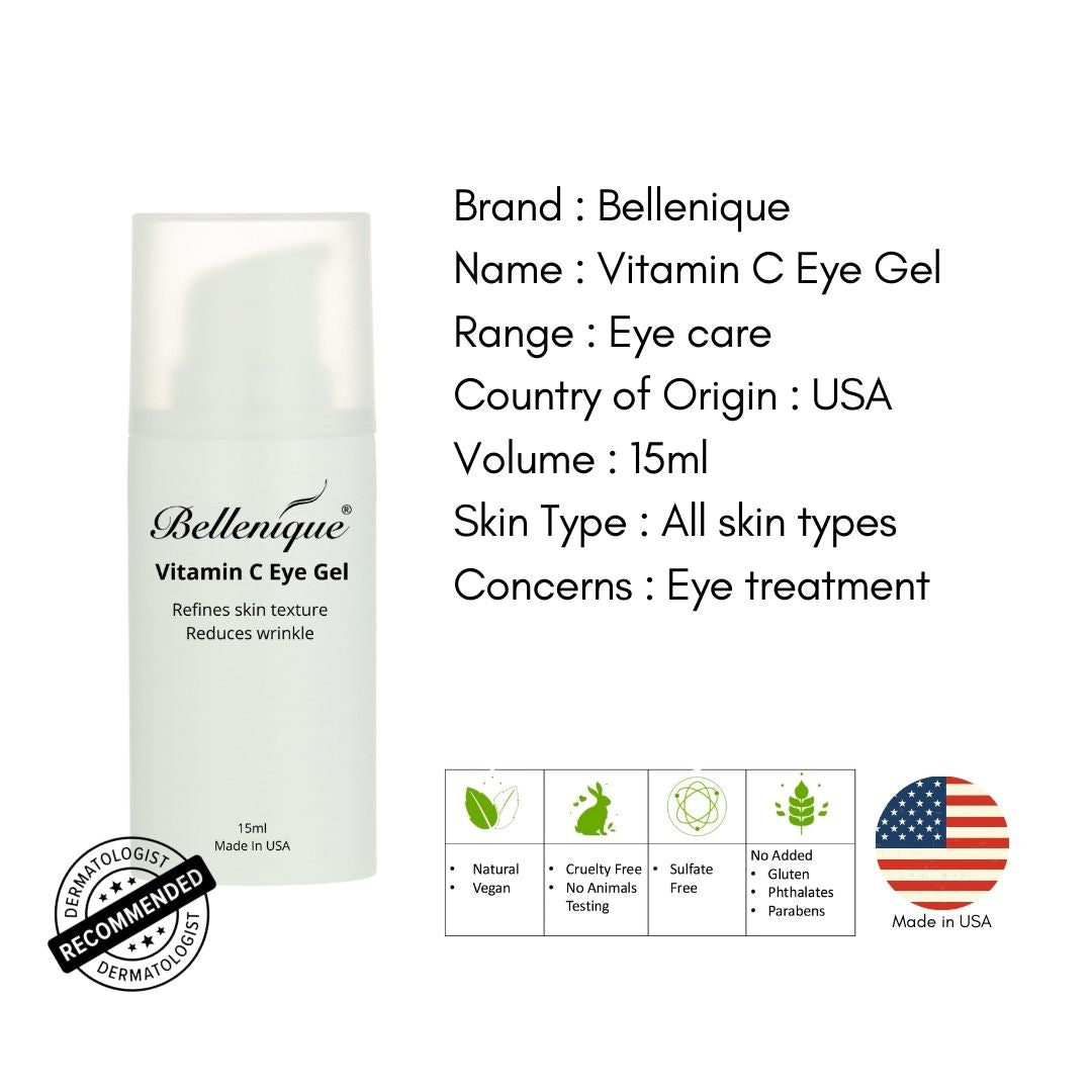 Bellenique Essential Eye Moist Lightweight Non-greasy Fast absorbing Keep the eye area moist 15ml Made inUSA - BEAUT.