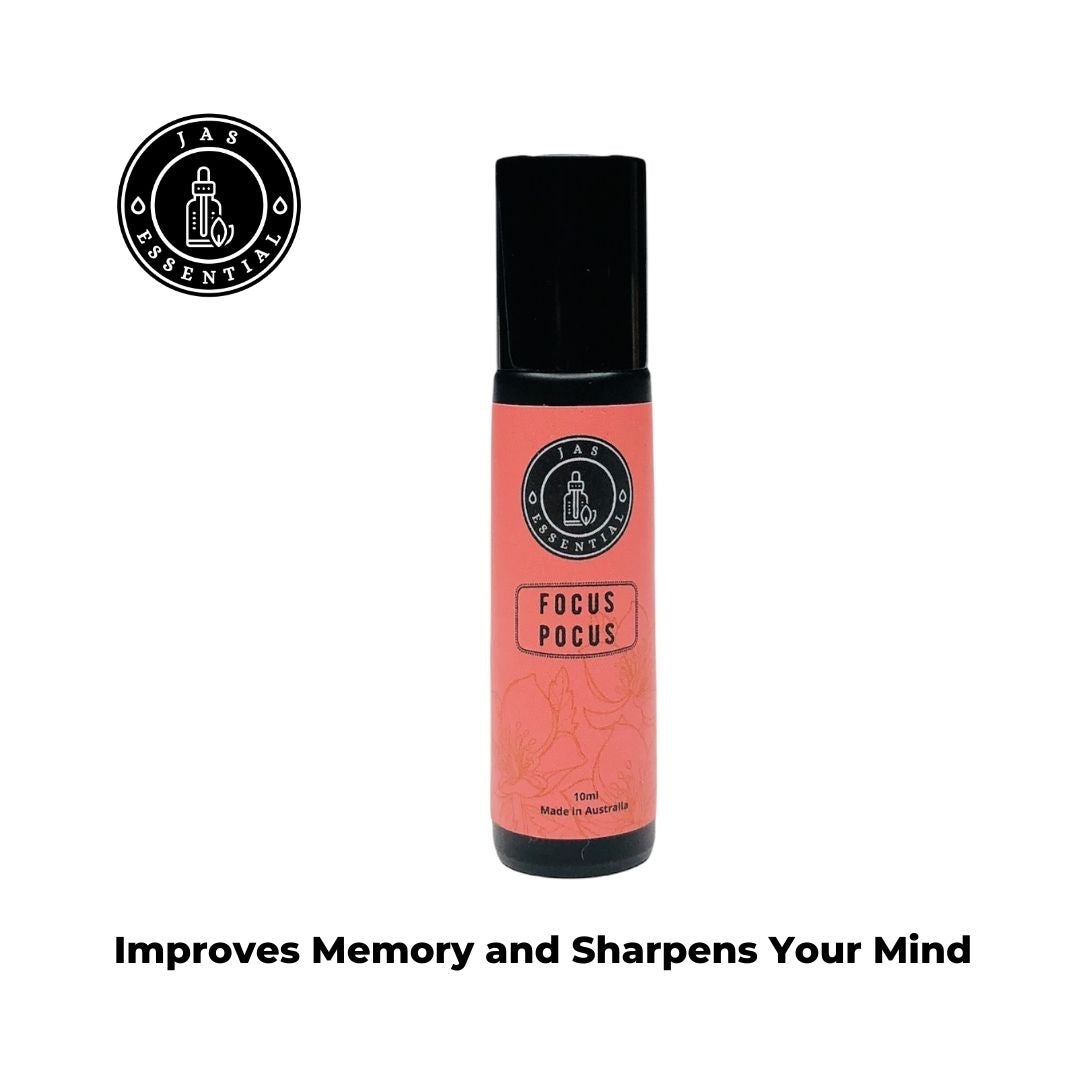 JAS ESSENTIAL Focus Pocus Essential Oil Roller Sharpens Mental Focus Inspire Creativity 10ml - BEAUT.